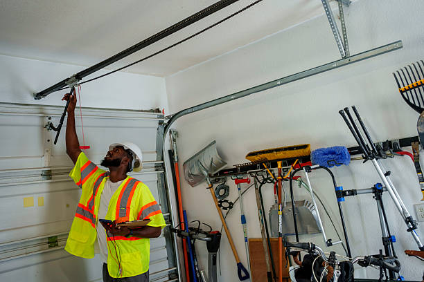Professional Garage Door Roller Replacement technician working in Lancaster, TX